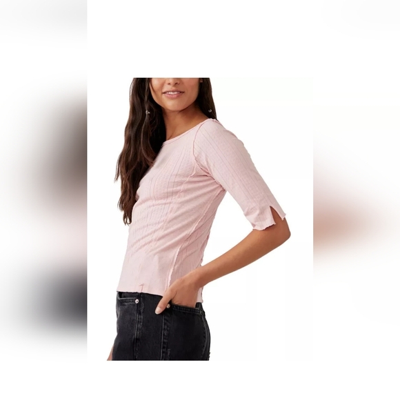 Free People Women's Sweet & Salty Pointelle Top - Picture 4 of 6